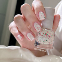 Giáng Sinh Năm Mới Sơn Móng Tay Màu Đỏ Twomoons Sơn Móng Tay Không Đóng Băng Nhanh Khô Không Mùi ins Kim Sa Lấp Lánh Nhỏ Dễ Thương