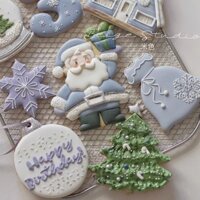 Giáng Sinh Ông Già Noel Cây Nhà Bông Tuyết Cookie Cắt Đóng Băng Khuôn ép Bánh Quy Tem DIY Fondant Bánh Trang Trí Và Dụng Cụ