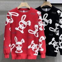 Giáng Sinh Thỏ Năm Mới Benming Năm Áo Len Đỏ Nam Mùa Đông Dày Quần Áo Cặp Đôi Mặc Đáy Áo Len Nam