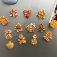 Giáng Sinh Trang Trí Tủ Lạnh Nam Châm Dễ Thương Bánh Gừng Người Ba Chiều Từ Tủ Lạnh Trang Trí