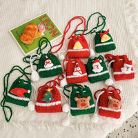 Giáng Sinh Trẻ Em Túi Dễ Thương Bé Trai Ông Già Noel Túi Nhỏ Bé Gái Dệt Kim Len Túi Đeo Vai Nhỏ