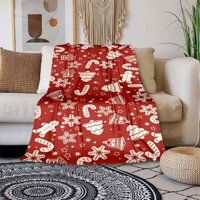Giáng Sinh Vui Vẻ Chăn Phòng Ngủ Sofa Ném Chăn Flannel Trang Trí Ngày Lễ Điều Hòa Không Khí Quilt