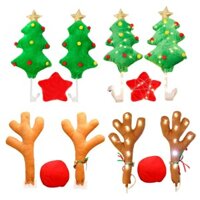 Giáng Sinh Xe Tuần Lộc Gạc Bộ Cây Giáng Sinh Tuần lộc Gạc Bộ Xe Hơi Trang Trí Ngày Lễ Nai Sừng Tấm Trang Trí Xe Hơi Cho Cửa Sổ Mái Nhà pomervn