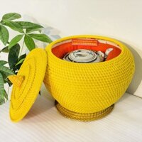 GIÀNH Ủ TÍCH NHỰA GIẢ MÂY TRE ĐAN 25CM-MỸ NGHỆ BẢO KHÁNH