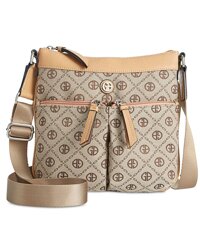 Giani Bernini Annabelle Chain Signature Crossbody Khaki/Brown