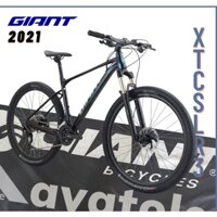 Giant XTC SLR 3, Khung nhôm Giant ALUXX SLR size S M, Phanh Shimano MT200, Bộ chuyển số Shimano Deore M6000, màu đenxanh