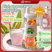 Gianxi Flash Sale Spot Thủy Tinh Ống Hút Cốc Cà Phê Có Nắp Nóng Lạnh Trà Sữa Cao Cấp Cấp Bình Nước 850