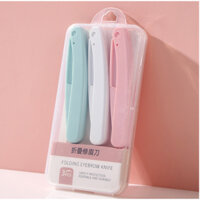 (Giao 7-15 ngày) Combo 30 chiếc (10 hộp) Dao Tỉa Lông Mày Máy Cạo Lông Mày An Toàn Lưỡi  Bằng Thép Không Gỉ