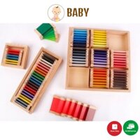 Giáo cụ bộ 3 bảng phân biệt màu Montessori - IQ VIỆT