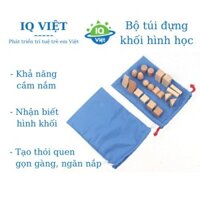 Giáo Cụ Montessori - Túi Bí Mật Chứa Các Hình Khối Cơ Bản