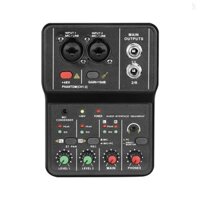 Giao diện âm thanh Thẻ âm thanh ghi âm chuyên nghiệp 16bit / 48kHz Giao diện âm thanh USB Mini Card âm thanh 2 trong & 2 ra với 48V Phantom Power USB-B Cable Studio Thiết bị ghi âm cho Mus