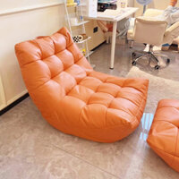 【giao hàng 24 giờ】Ghế lưng đơn Người Lười Sofa Ghế da giả có thể ngủ tatami , Phù Hợp Cho Phòng Khách Ban Công Phòng Ngủ