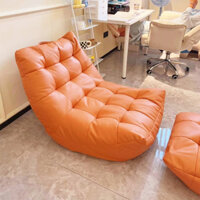【giao hàng 24 giờ】Ghế lưng đơn Người Lười Sofa Ghế da giả có thể ngủ tatami , Phù Hợp Cho Phòng Khách Ban Công Phòng Ngủ