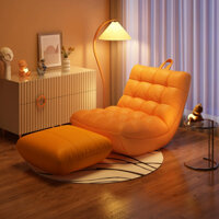 【giao hàng 24 giờ】Sofa lười vải da Công nghệ Túi đậu hạt xốp có thể ngủ Ghế tựa giải trí Sofa Massage