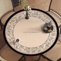 [Giao hàng 48 giờ] Thảm trải bàn tròn phong cách thời trung cổ Chống dầu dùng một lần Da chống bỏng Bàn tròn Khăn trải bàn nhẹ nhàng Cảm giác cao cấp tròn