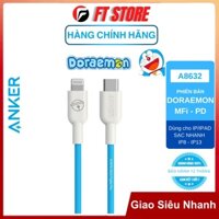 [GIAO HÀNG NHANH] Cáp sạc Anker Doraemon Power line ll A8632 type C to Linghtning 0.9m MFI sạc PD cho IP/IPAD