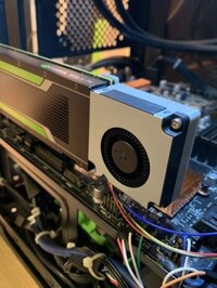 Giao hàng nhanh chóng = NVIDIA Tesla P4 M4 T4 Card đồ họa Sửa đổi Active Turbo Quạt làm mát im lặng 4 dây PWM