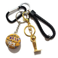 [Giao hàng nhanh chóng] Warriors Lakers Kobe Nash James Wade Everson Garrett Madi Bóng rổ Cúp Móc khóa Nhà máy Tóc thẳng