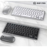 [Giao hàng nhanh] Cổ Điển Có Thể Sạc Lại Chế Độ Kép USB Bluetooth Im Lặng Bàn Phím & Chuột Set | Cho Macbook iMac Mac Mini Android Điện Thoại Máy Tính Bảng Windows Máy Tính Xách Tay Máy Tính Để Bàn