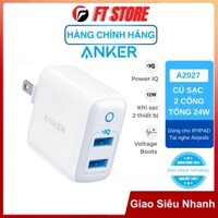 [GIAO HÀNG NHANH] Củ Sạc Anker 2 Cổng PowerPort II 24w - A2027 dành cho IP/tablet