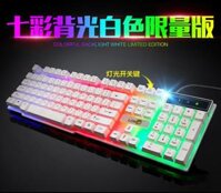 Giao hàng nhanh Redika R260 bàn phím chơi game có đèn nền đầy màu sắc bàn phím chơi game có dây usb phát sáng - Bảng đen với các ký tự phát sáng