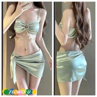 （Giao Hàng Nhanh Tại Hà Nội）Bộ Bikini Gợi Cảm Nữ Mùa Hè Slim Mới Bộ Đồ Bơi Ba Mảnh Đi Biển Kỳ Nghỉ