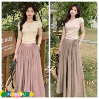 [Giao Hàng Nhanh Từ Hà Nội] Quần Ống Rộng Đơn Giản Váy Lưng Cao Thời Trang Mùa Hè Cho Nữ