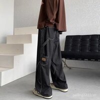 [Giao hàng tận nơi] Quần vibe kiểu Mỹ West Coast quần Jean vintage cổ điển Instagram thương hiệu thời trang cao cấp quần ống rộng ống đứng