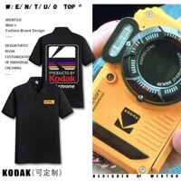 [Giao hàng trong ngày] Áo thun Cotton cỡ lớn Kodak Film Nhiếp ảnh gia có thể tùy chỉnh mùa hè Nam nữ Ve áo POLO Áo sơ mi in hình áo thun nặng nam Cặp đôi mặc