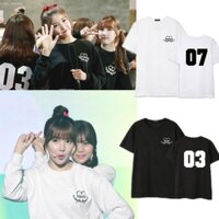 [Giao hàng trong ngày] Bộ áo thun Cotton cỡ lớn gfriend Bộ hợp kim nghệ thuật Gen-kwon Hyun-bin Baekhyun exo Có thể tùy chỉnh mùa hè Nam nữ cổ tròn in hình chữ t nặng