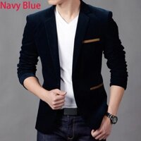 [Giao hàng trong vòng 24 giờ] Áo khoác Slim Fit thời trang nam dài tay Áo Blazer một nút☞ Ổ cắm nhà máy