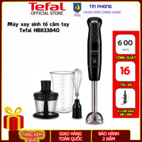 [Giao Hỏa tốc -2H] Máy xay sinh tố máy xay cầm tay Tefal HB833840 -  dung tích 0.5l và 0.8l công suất 600W - 16 tốc độ mũi dao 3 cánh bảo hành 2 năm chính hãng