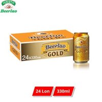 (Giao Hỏa Tốc) Bia Lào Gold 330ml , BeerLao Gold Nhập Khẩu Chính Hãng Từ Lào, 1 Thùng 24 Lon