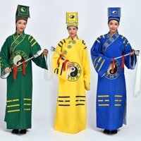 (Giao hoả tốc) Bộ đồ Pháp Sư cao cấp vải 2 lớp thêu hình bát quái dành cho nam và nữ