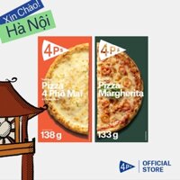 [Giao hoả tốc HCM và Hà Nội] Pizza 4P's Pizza Đông Lạnh 2 Vị - Nửa bánh Pizza 4 Cheese & Nửa bánh Margherita