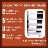 [giao hỏa tốc] Kệ sách gỗ 5 tầng - kệ góc tường đa dụng gỗ MDF (đủ màu)