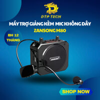 (Giao Hỏa Tốc) Máy Trợ Giảng Công Suất Lớn Zansong M80 Kèm Mic Không Dây Chống Hú, Âm Thanh Chuẩn, Độ Nhạy Cao