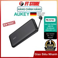 [GIAO HỎA TỐC] Pin sạc dự phòng 10000mAh Sạc Nhanh 18W PD Aukey PB-N73C (Basix Series) - BH18TH