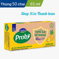 [GIAO HỎA TỐC] THÙNG 50 CHAI SỮA CHUA UỐNG PROBI DỨA - LỐC 5 CHAI 65ML