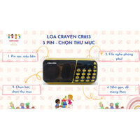 [GIAO HỎA TỐC]Loa nghe học ngoại ngoại ngữ Craven cr853 (3 pin, 2 khe cắm thẻ nhớ), thẻ nhớ 8g copy file + danh sách