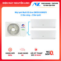 GIAO MIỄN PHÍ - Máy lạnh Multi XS Gree GWCD(14)NK6FO (1 Dàn nóng + 2 Dàn lạnh 7000BTU + 9000BTU)