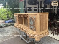 Giao Mộc Tủ Chè Khảm Văn Vương Bệ Đục Ngũ Phúc Cực Đẹp