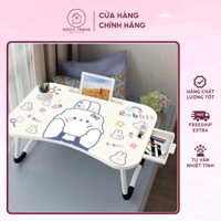 (Giao Ngẫu Nhiên) Bàn Học Gấp Gọn Thông Minh Có Khe Cắm Cho Máy Tính Bảng và Laptop