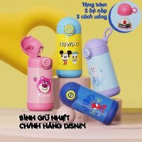 GIAO NHANH-Bình nước giữ nhiệt Mickey Spiderman Lotso Elsa 2 nắp 2 cách uống chính hãng Disney 500ml