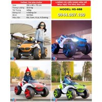 [Giao nhanh HCM] Xe ô tô điện địa hình cho bé HS-688 có nhún