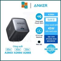 【Giao nhanh】Củ Sạc Nhanh ANKER PowerPort Nano II 45w IQ 3.0 và PD/PPS - A2664 Chính hãng