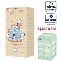 GIAO TOÀN QUỐC - Tủ nhựa Duy Tân 5 tầng  - Quà tặng kèm tủ nhỏ (GIAO HỎA TỐC TẠI TP.HCM, LIÊN HỆ SHOP )