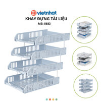 [GIASIEURE] Khay Đựng Tài Liệu 3 Tầng 4 Tầng Chính Hãng Việt Nhật (Mã 5683-3, 5683-4)