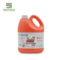 Giặt xả sạch sâu Thái Lan FIGHT 3500ml nước giặt xả 4in1 tẩy vết bẩn kháng khuẩn - can
