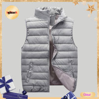 Giaurz Dày Mùa Đông Áo Vest Mềm Mại Mùa Đông Áo Vest Đệm Mùa Đông Unisex Có Bảo Vệ Cổ Chống Gió Chống Lạnh Xuống Áo Cho Cặp Đôi Đứng Cổ Dây Kéo Đóng Cửa
